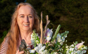 Sharon with Barbara Armitage Award and Flowers